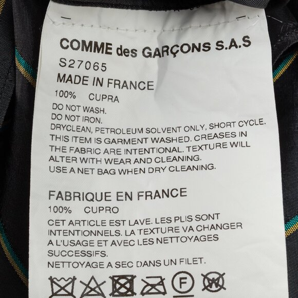 Comme des Garçons Shirt Black Multi-Colour Stripe Button Up - Picture 11 of 12